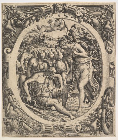 Śmierć Adonisa, 1544. autorstwa Jean Mignon