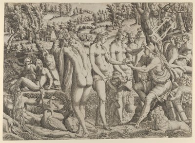Wyrok Paryża, 1535-55. autorstwa Jean Mignon