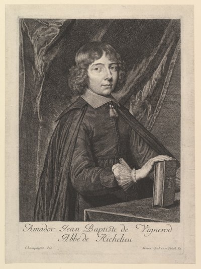 Amador Jean-Baptiste de Vignerod, Abbe de Richelieu. autorstwa Jean Morin