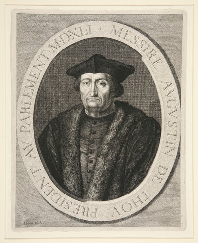 Augustin de Thou, przewodniczący parlamentu paryskiego od 1535 do 1544 r autorstwa Jean Morin