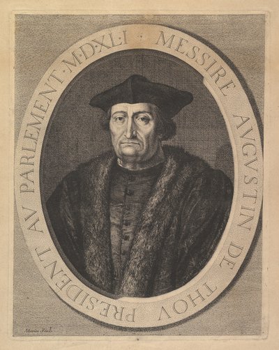 Augustin de Tho, przewodniczący Parlamentu. autorstwa Jean Morin