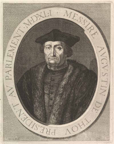 Augustin de Tho, przewodniczący Parlamentu. autorstwa Jean Morin