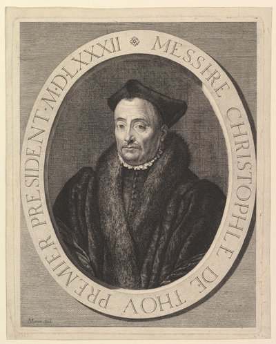 Christophe de Thou, pierwszy przewodniczący parlamentu. autorstwa Jean Morin