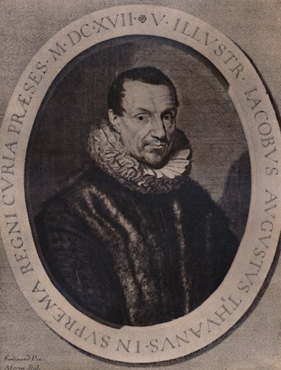 Jacques Auguste de Thou, francuski historyk i kolekcjoner książek, XVII wiek 1894 autorstwa Jean Morin