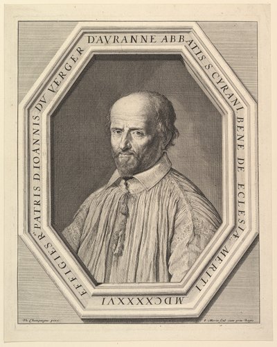 Jean Duvergier de Hauranne, opat Saint-Cyran. autorstwa Jean Morin