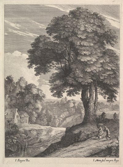 Dwie chaty. autorstwa Jean Morin