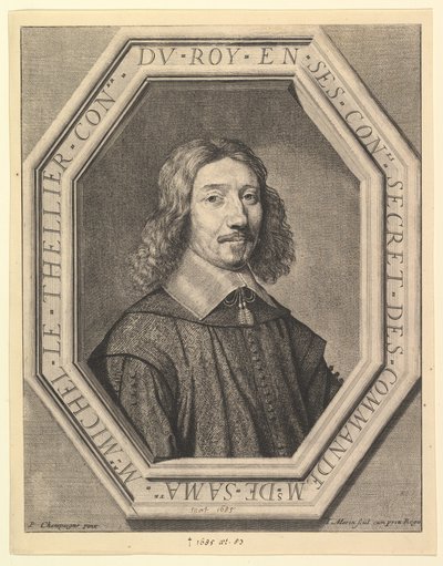 Michel Le Tellier, doradca króla, 1620-50. autorstwa Jean Morin