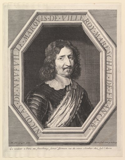 Nicolas de Neuville, markiz de Villeroy. autorstwa Jean Morin