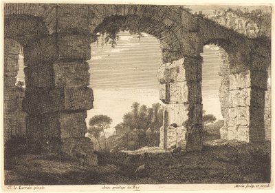 Ruiny Akweduktu autorstwa Jean Morin after Claude Lorrain