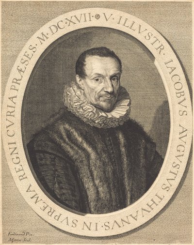 Jacques Auguste de Thou autorstwa Jean Morin after Louis Elle I