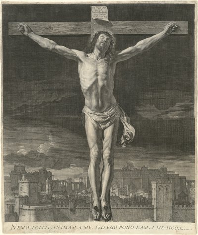 Chrystus umiera na krzyżu autorstwa Jean Morin, after Philippe de Champaigne
