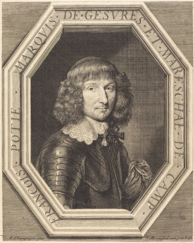Francois Potier, markiz Gesvres autorstwa Jean Morin after Philippe de Champaigne