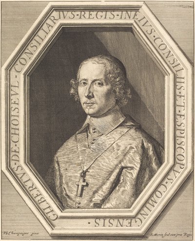 Gilbert de Choiseul du Plessis Praslin autorstwa Jean Morin after Philippe de Champaigne
