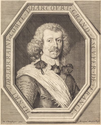 Henryk z Lotaryngii, hrabia Harcourt autorstwa Jean Morin after Philippe de Champaigne