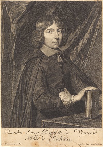 Jean Baptiste Amidor Vignerod autorstwa Jean Morin after Philippe de Champaigne