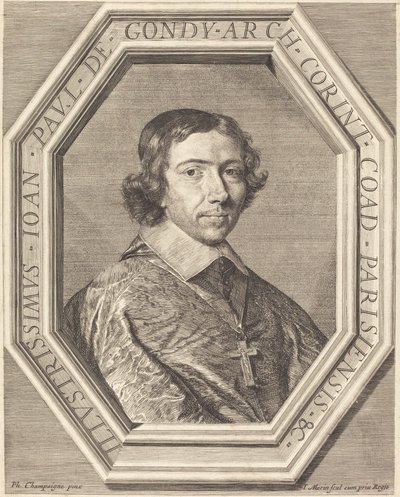 Jean Francois Paul de Gondy autorstwa Jean Morin after Philippe de Champaigne