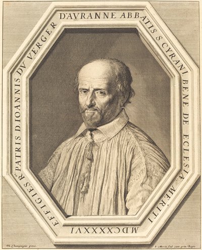 Jean Verger de Hauranne autorstwa Jean Morin after Philippe de Champaigne