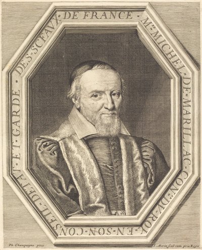 Michel deMarillac autorstwa Jean Morin after Philippe de Champaigne