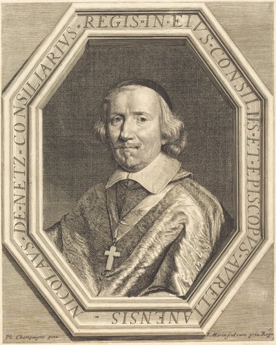 Nicolas de Netz autorstwa Jean Morin after Philippe de Champaigne