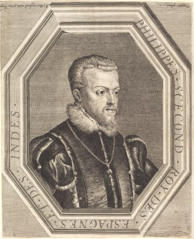 Filip II, król Hiszpanii autorstwa Jean Morin after Titian
