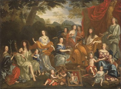 Rodzina Ludwika XIV (olej na płótnie) autorstwa Jean Nocret