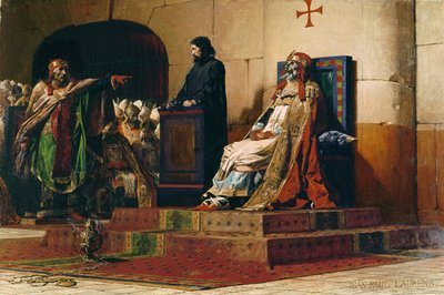 Papież Formozus i Stefan VII, 1870 autorstwa Jean Paul Laurens