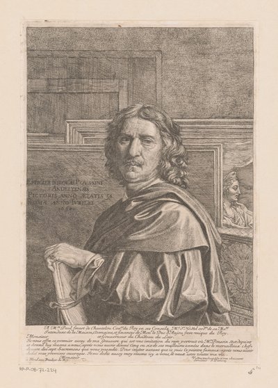 Portret Nicolasa Poussina autorstwa Jean Pesne