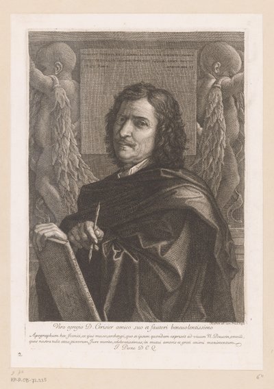 Portret Nicolasa Poussina autorstwa Jean Pesne