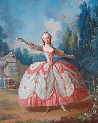 Portret Barbary Campanini (1721-1799), znanej jako La Barbarina (La Barberina) - Obraz Jean Philippe Delaroche (1710-1767) - 1721 - Olej na drewnie - 68,5x56,5 - Kolekcja prywatna autorstwa Jean Philippe de La Roche