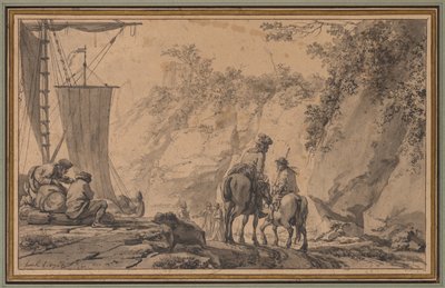 Postacie w krajobrazie autorstwa Jean Pierre Louis Laurent Houël