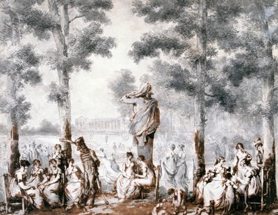 Taras Tuileries, 1807 autorstwa Jean Pierre Norblin de La Gourdaine