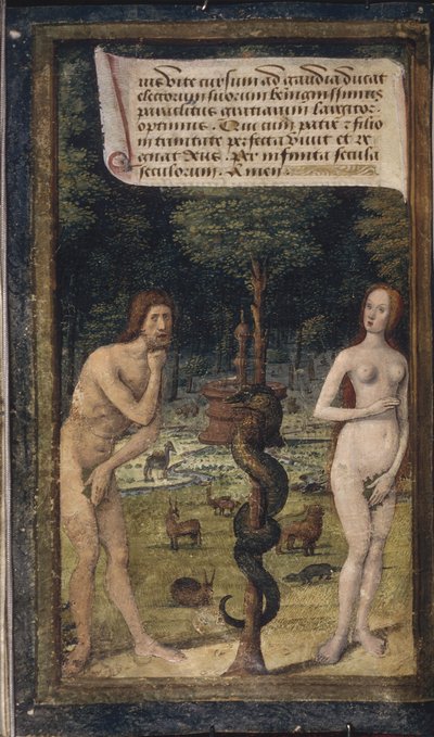 Adam i Ewa z bękartów, ok. 1490-1510 autorstwa Jean Poyet