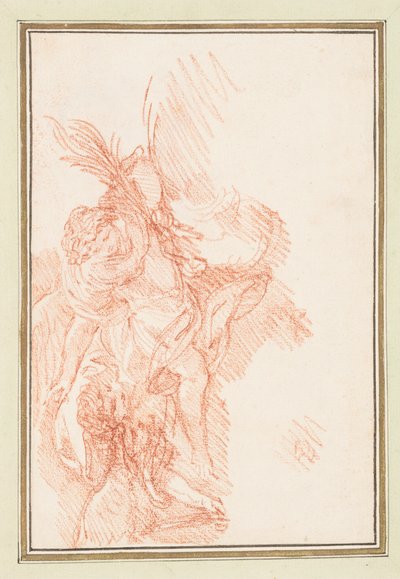 Figurka z liśćmi i putto autorstwa Jean Robert Ango