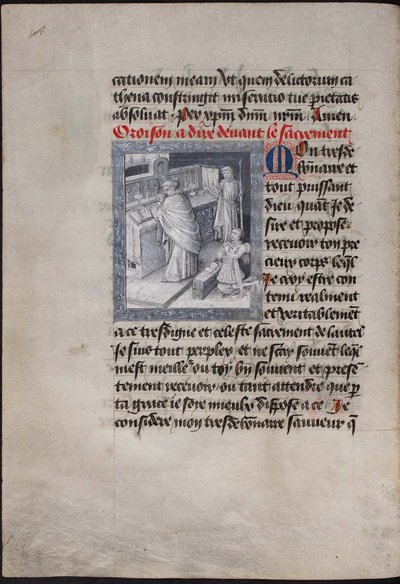 Msza św. z Filipem Dobrym. Księga Godzin Filipa Burgundii, ok. 1455 autorstwa Jean Tavernier