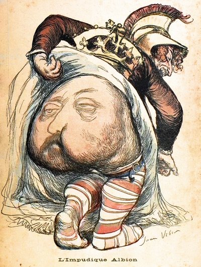 Niemoralny Albion - Edward VII”. Karykatura Jeana Vebera o wojnie burskiej – „L