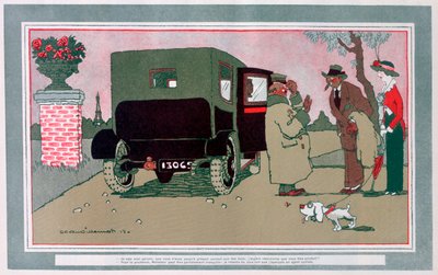 „Nowy szofer”, francuska kreskówka motoryzacyjna, 1913 autorstwa Jean Villemot