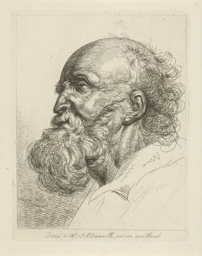 Portret starca z brodą autorstwa Jean Zacherie Mazel