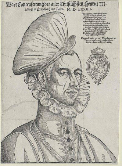 Król Francji Henryk III (druk) autorstwa Jean de (after) Court