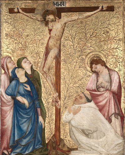Kalwaria z mnichem kartuzem, 1389-1395. autorstwa Jean de Beaumetz