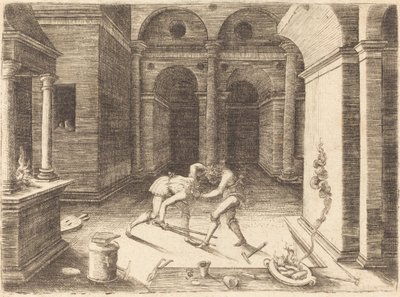 Walka dwóch uczniów autorstwa Jean de Gourmont I