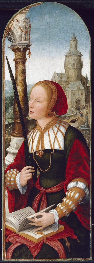 Św. Barbara, ok.1520 autorstwa Jean the Elder Bellegambe