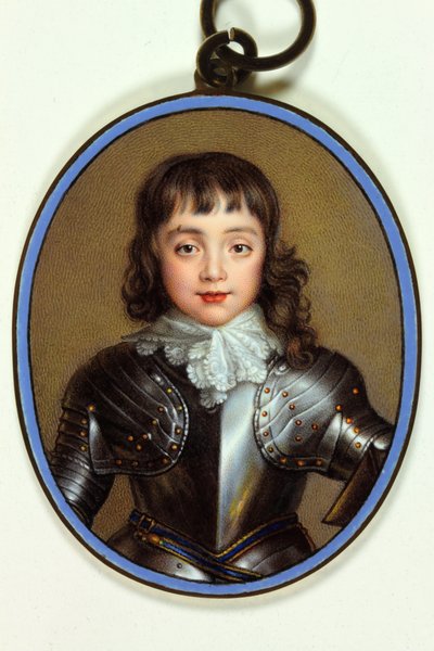 Karol, książę Walii, później Karol II autorstwa Jean the Elder Petitot