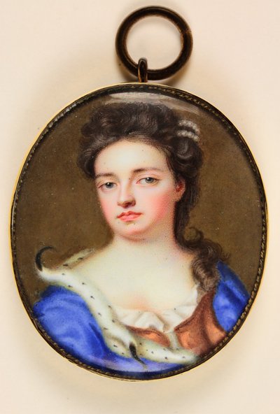 Queen Anne (akwarela na welinie) autorstwa Jean the Younger Petitot