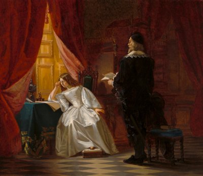 Królowa Krystyna i Lord Najwyższy Kanclerz Axel Oxenstierna autorstwa Jeanette Möller