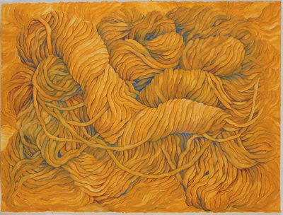 Wool Ochre Yellow, 2013 (Gwasz na papierze) autorstwa Jeanne Maze
