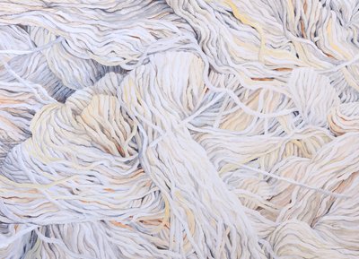 Wool White, 2013 (gwasz na papierze) autorstwa Jeanne Maze