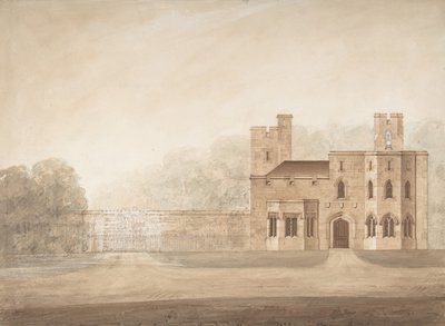 Projekt dla Bishopsgate Lodge, w zamku Windsor, Berkshire, ca. 1820-30. autorstwa Jeffry Wyatville