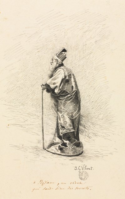 Studiuj dla maga w Historii wróżki Conte de Fée, 1800. autorstwa Jehan Georges Vibert