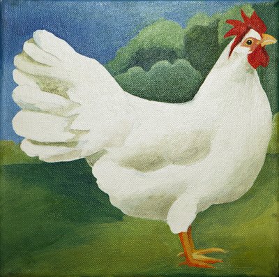 Kogucik, 2013 (akryl na płótnie) autorstwa Jennifer Abbott