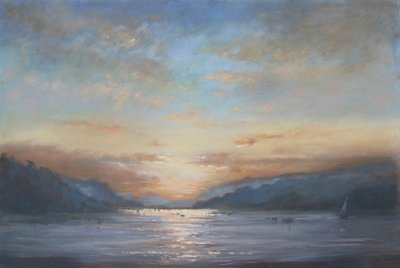 Salcombe Dawn (olej na płótnie) autorstwa Jennifer Wright